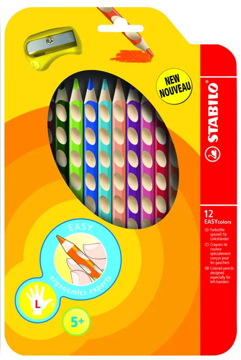 Ergonomické pastelky pro leváky