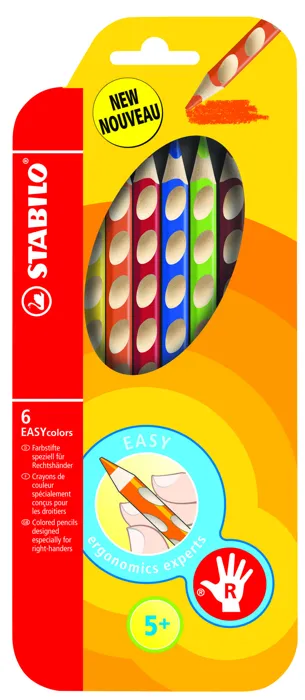 Ergonomické pastelky pro praváky